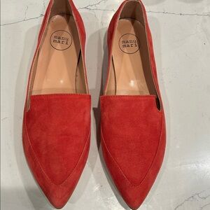 Red Suede Loafers for Women